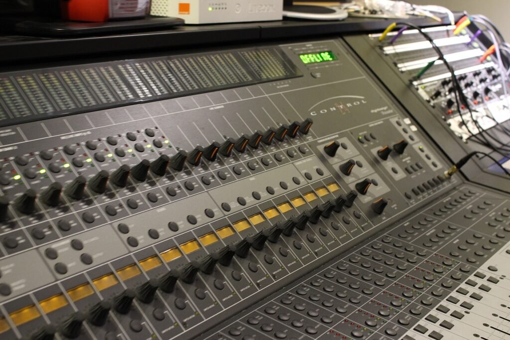 audio mixing studio sound engineer control room